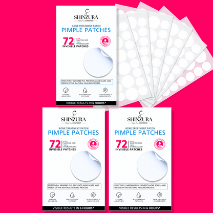 Shinzura Pimple Patches 72 Count – Invisible Hydrocolloid Acne Treatment