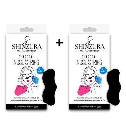 Shinzura Charcoal Nose Strips – 6 Strips - pack of 2
