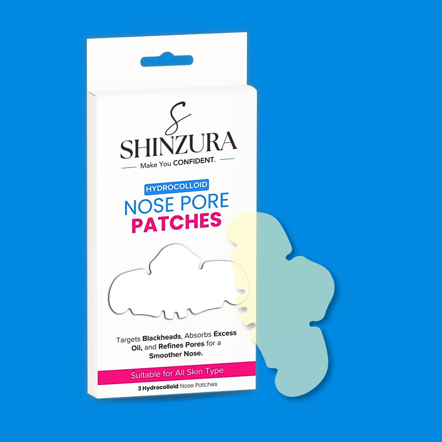 Shinzura Hydrocolloid Nose Pore Patches for Blackheads & Oil Control - pack of 30 srtrips ( 10 box x 3 strips ) for Retail shops