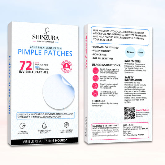Shinzura Pimple Patches – Acne Treatment Hydrocolloid Patches