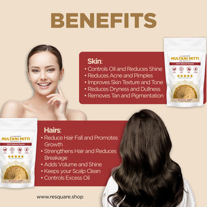 Shinzura Multani Mitti (Bentonite Clay) 200g – 100% Natural Powder