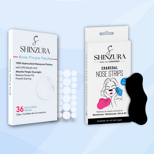 Shinzura Pimple Patches & Charcoal Nose Strips Combo