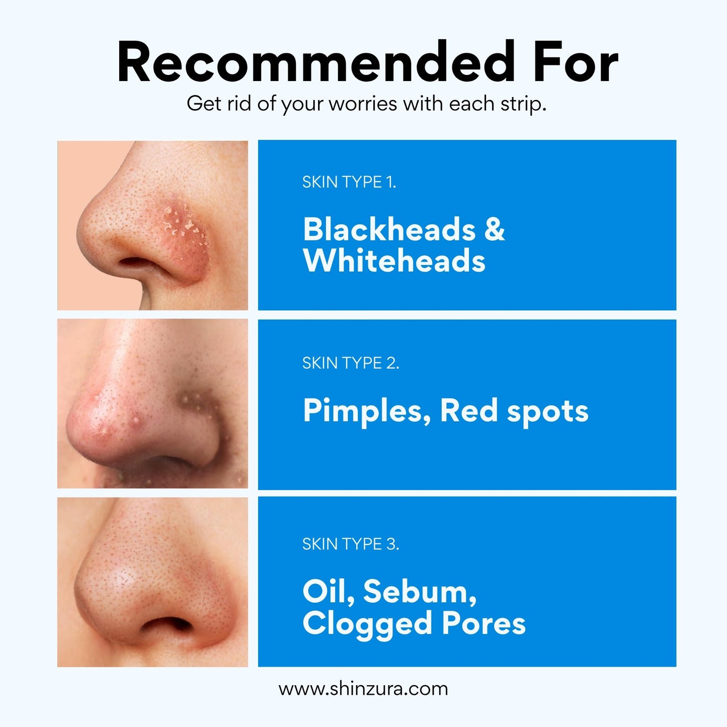 Shinzura Hydrocolloid Nose Pore Patches for Blackheads & Oil Control - pack of 30 srtrips ( 10 box x 3 strips ) for Retail shops