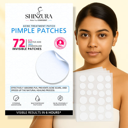 Shinzura Acne Pimple Patches with Salicylic Acid – 72 Hydrocolloid Patches