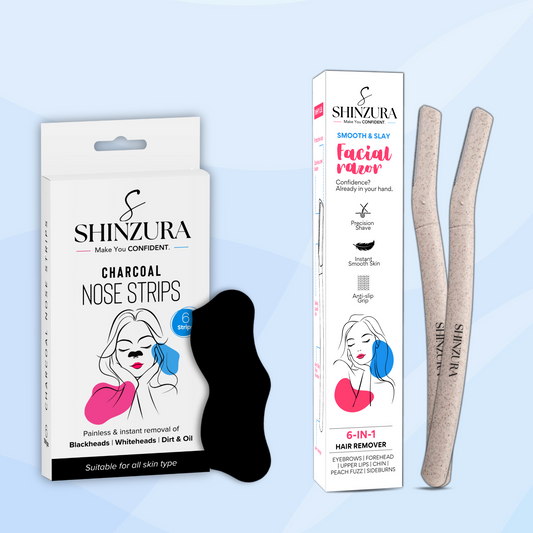 Shinzura Nose Strips + Facial Razor Combo