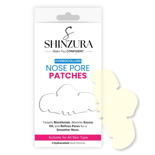 Shinzura Hydrocolloid Nose Pore Patches for Blackheads & Oil Control | Refines Pores & Smoothens Nose | Pack of 3 | Suitable for All Skin Types