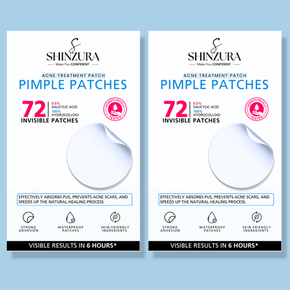 Shinzura Acne Treatment Pimple Patches – 72 Invisible Hydrocolloid Patches