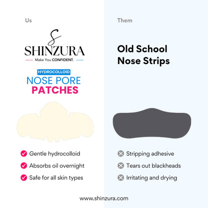 Shinzura Hydrocolloid Nose Pore Patches for Blackheads & Oil Control - pack of 30 srtrips ( 10 box x 3 strips ) for Retail shops