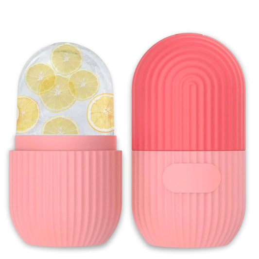 Shinzura Ice Face Roller and Massager with Silicone Mould, Cooling Beauty Tool with Storage Lid