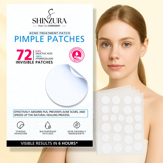 Shinzura Hydrocolloid Acne Patches with Salicylic Acid – 72 Dots