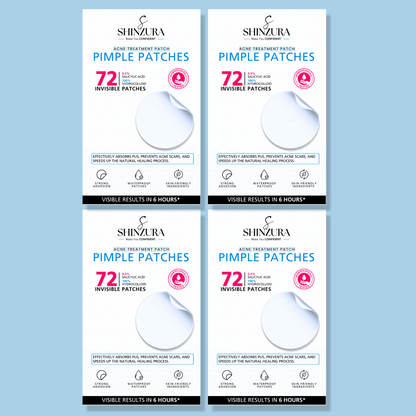 Shinzura Acne Pimple Patches – 72 Invisible Hydrocolloid Patches