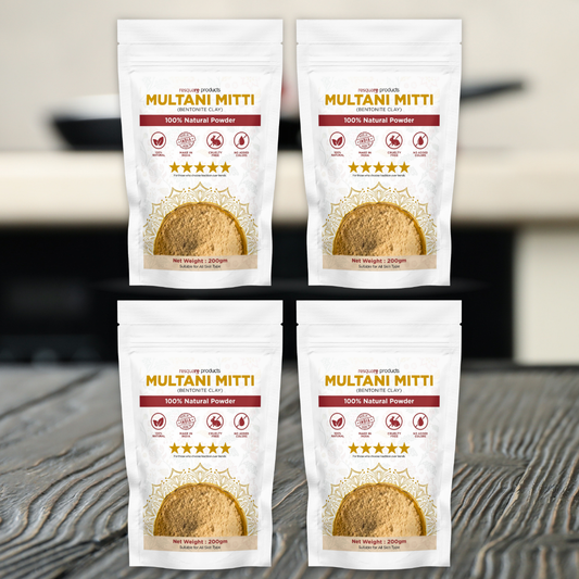 Shinzura Multani Mitti Powder 100% Natural | Pack of 4 (200gm Each)