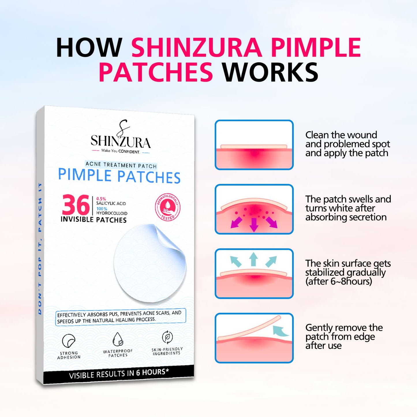 Acne Pimple Patches 36 dots - pack of 3