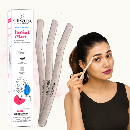 Shinzura Smooth & Slay 6-in-1 Facial Razor for Women